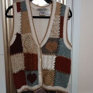Patchwork Knit Vest